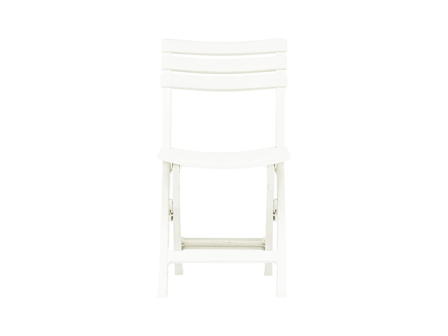 Set di 2 sedie pieghevoli da giardino in plastica bianca