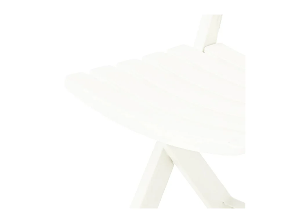 Juego de 2 sillas de jardín plegables de plástico blanco