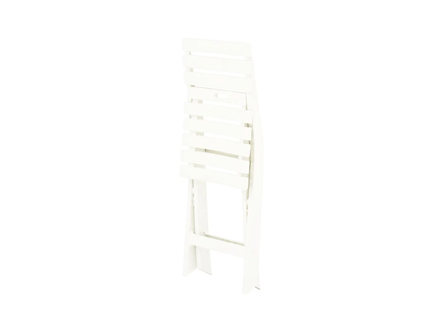 Juego de 2 sillas de jardín plegables de plástico blanco