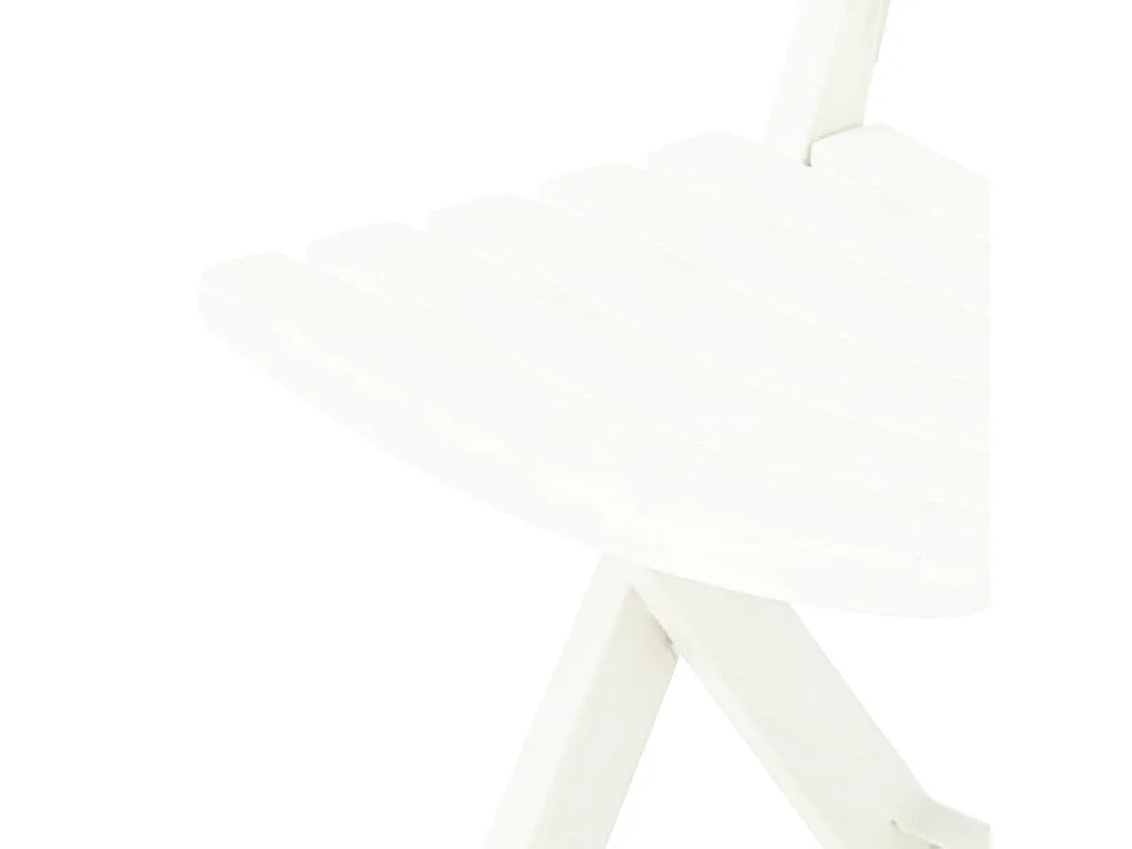Chaises de jardin pliables lot de 2 Plastique Blanc