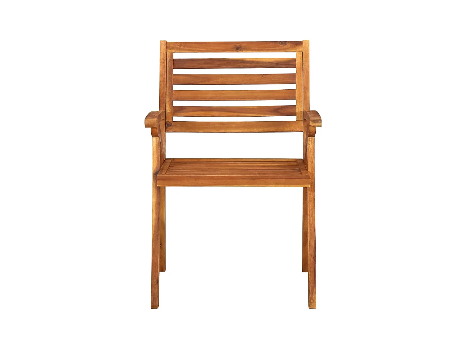 Juego de 3 sillas de jardín de madera maciza de acacia