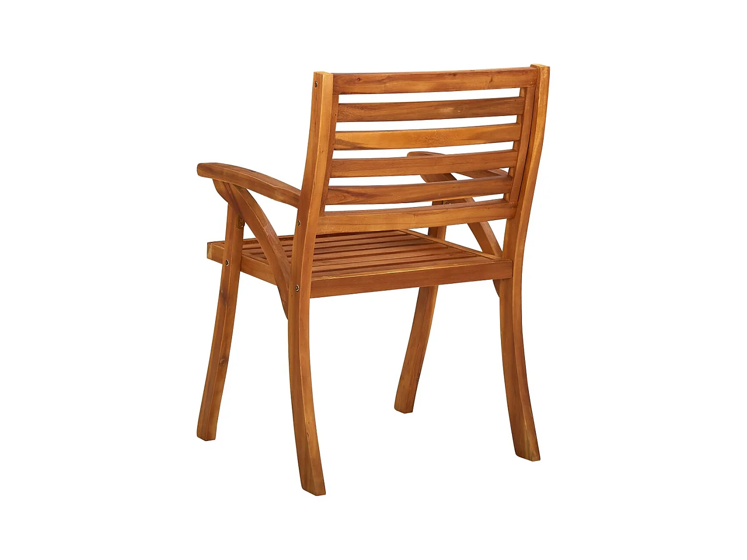 Juego de 3 sillas de jardín de madera maciza de acacia