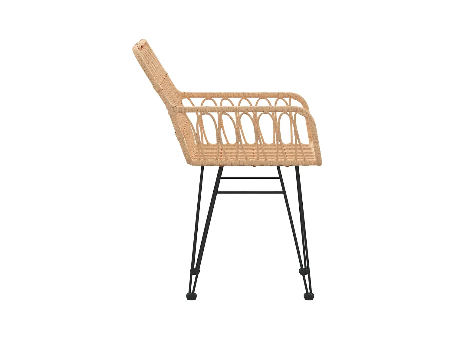 Tuinstoelen set van 2 armleuningen 56x64x80 cm Hars riet