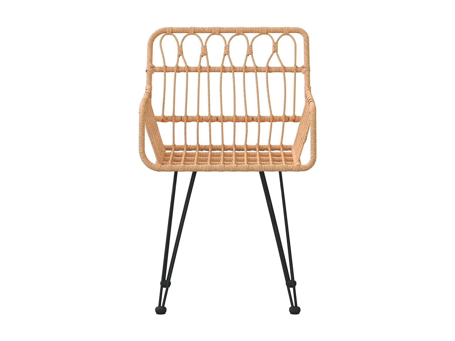 Chaises de jardin lot de 2 accoudoir 56x64x80 cm Résine tressée