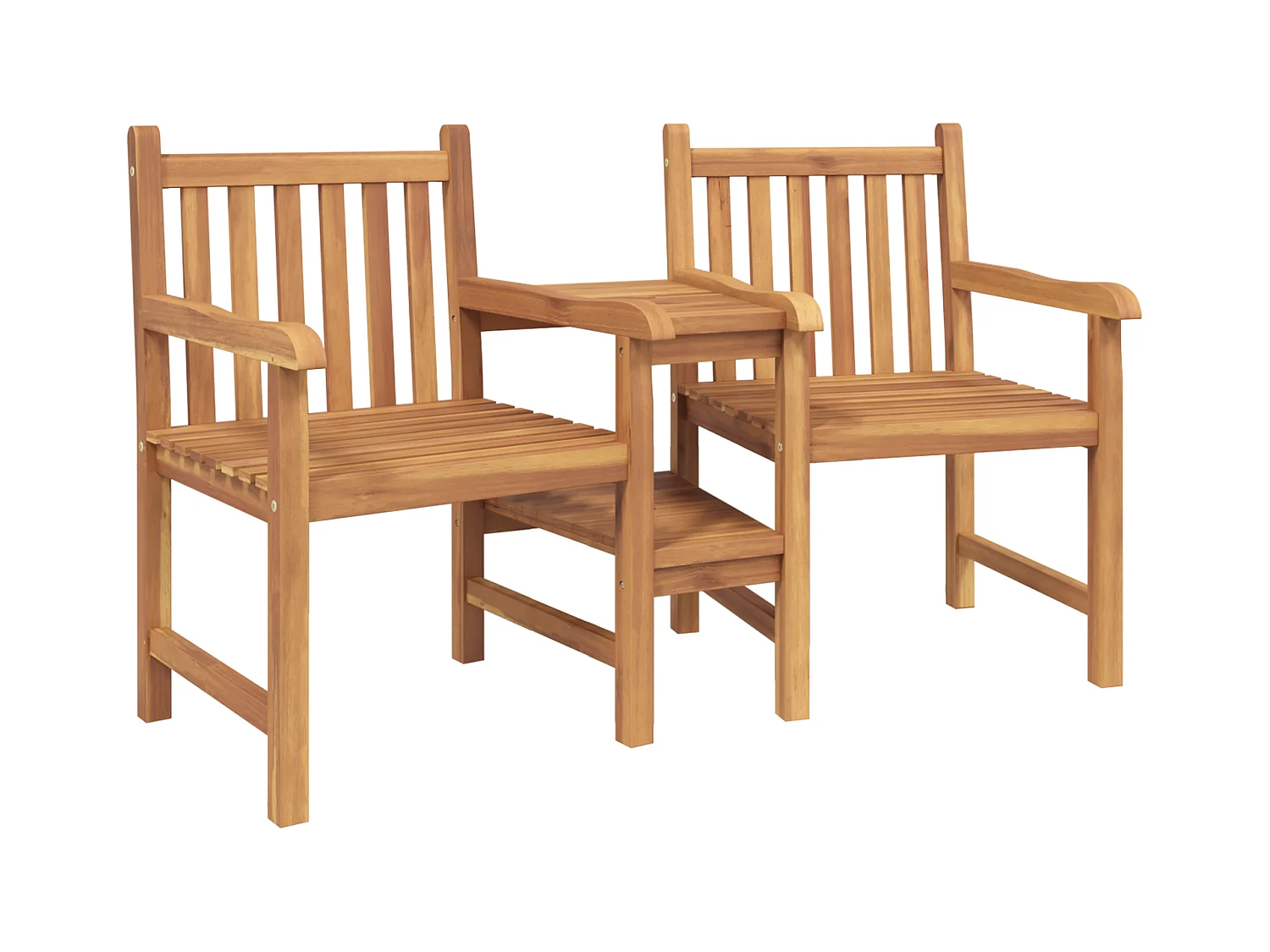 Bruine tuinstoelen 152 x 63 x 89 cm massief teakhout