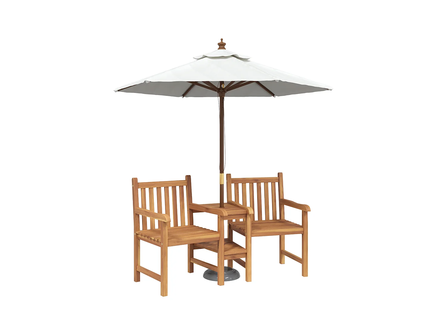 Bruine tuinstoelen 152 x 63 x 89 cm massief teakhout