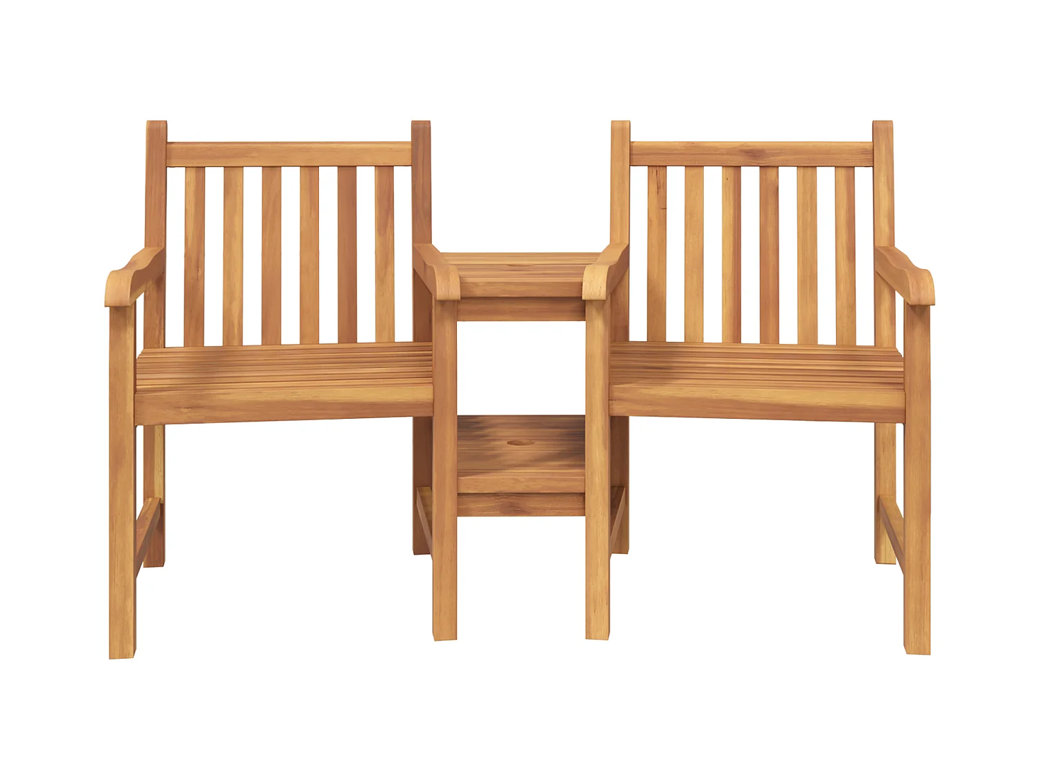 Bruine tuinstoelen 152 x 63 x 89 cm massief teakhout