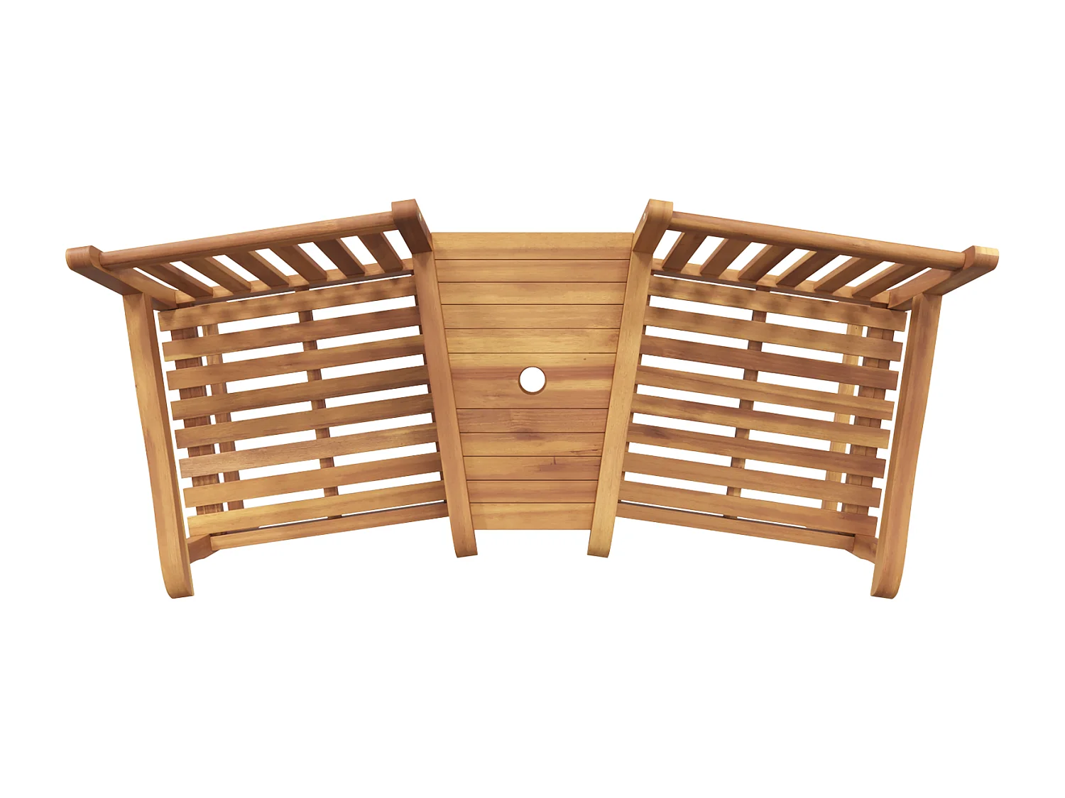 Bruine tuinstoelen 152 x 63 x 89 cm massief teakhout