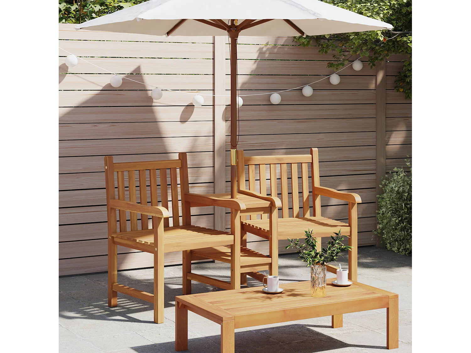 Chaises de Jardin Marron 152 x 63 x 89 cm Bois de teck solide