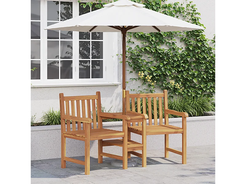 Chaises de Jardin Marron 152 x 63 x 89 cm Bois de teck solide