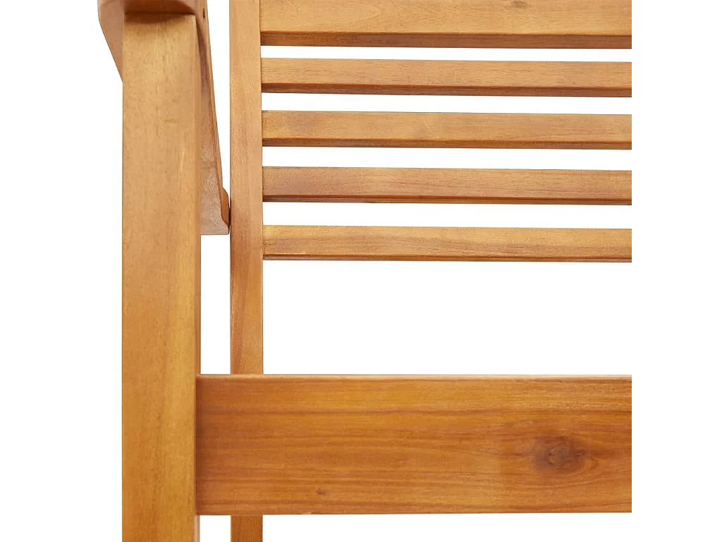 Chaises de jardin lot de 2 59x55x85 cm bois massif d'acacia