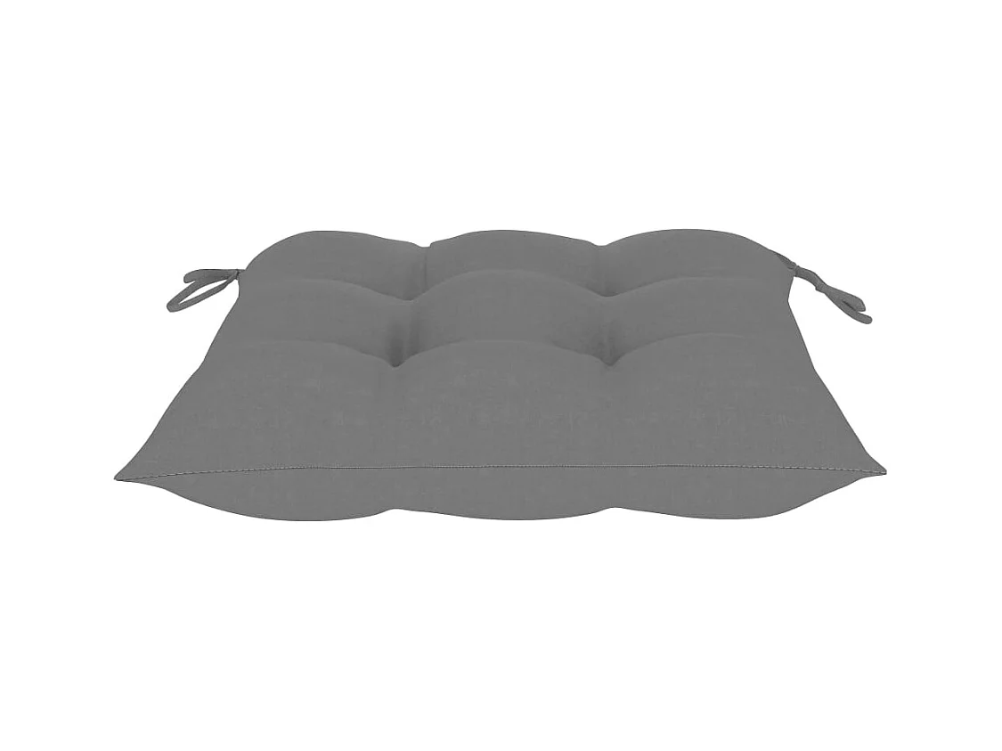 Set di 4 sedie da giardino impilabili con cuscini in teak massello