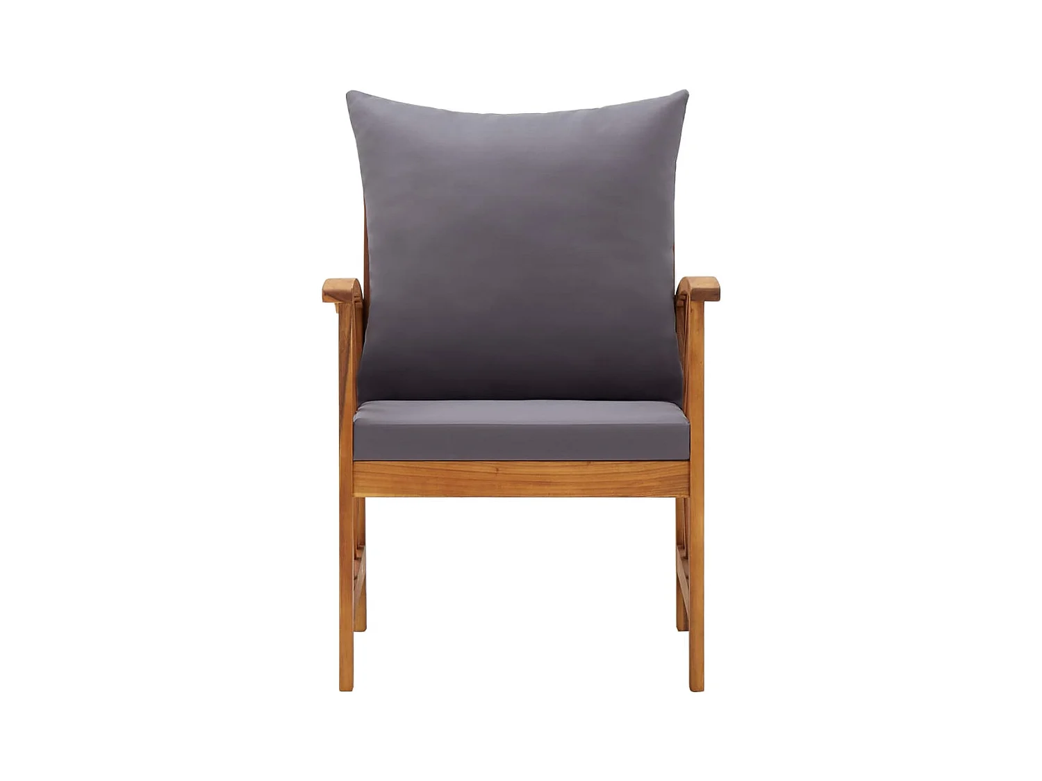 Chaises de jardin avec coussins lot de 2 Bois d'acacia massif