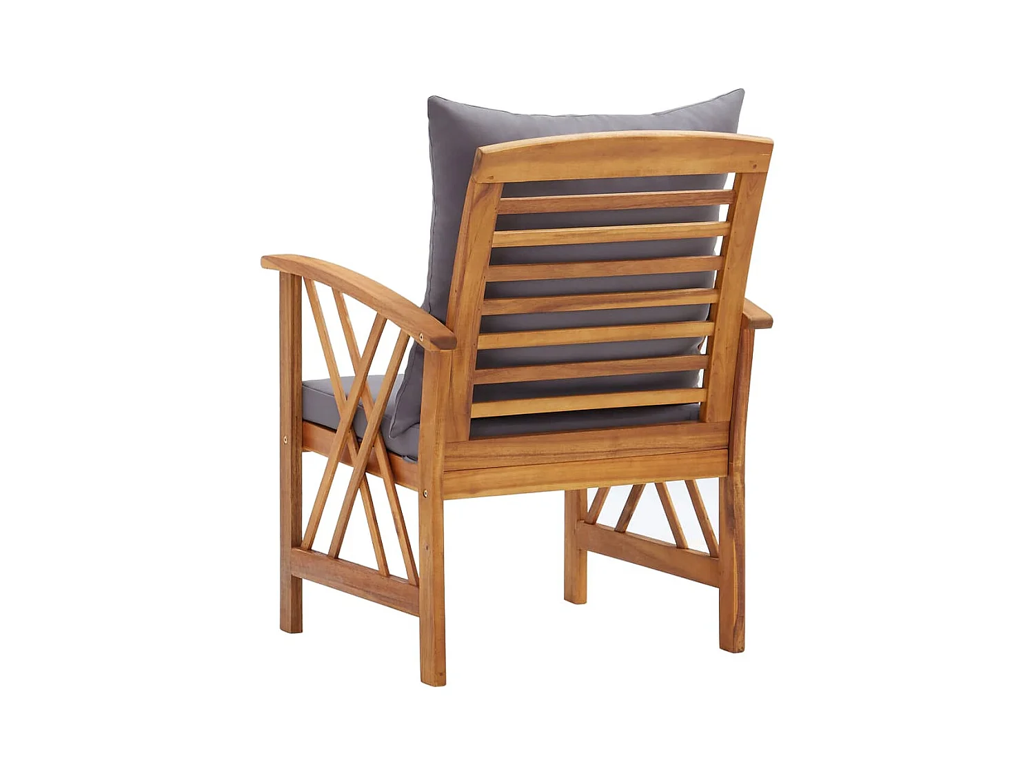 Chaises de jardin avec coussins lot de 2 Bois d'acacia massif