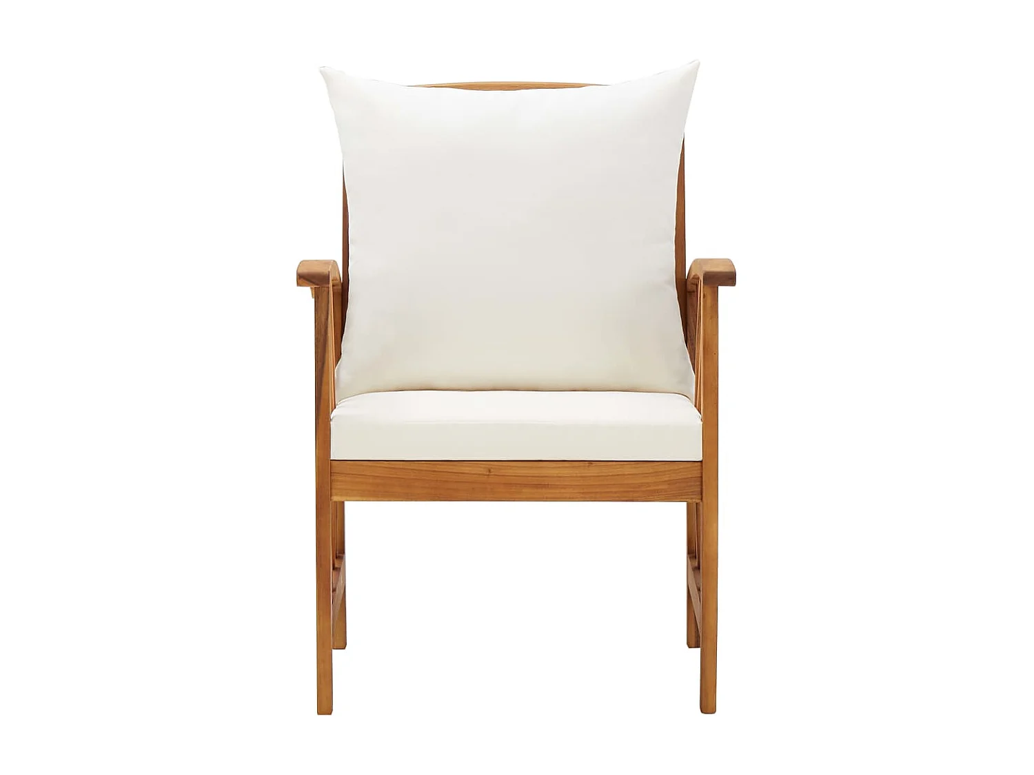 Chaises de jardin avec coussins lot de 2 Bois d'acacia massif