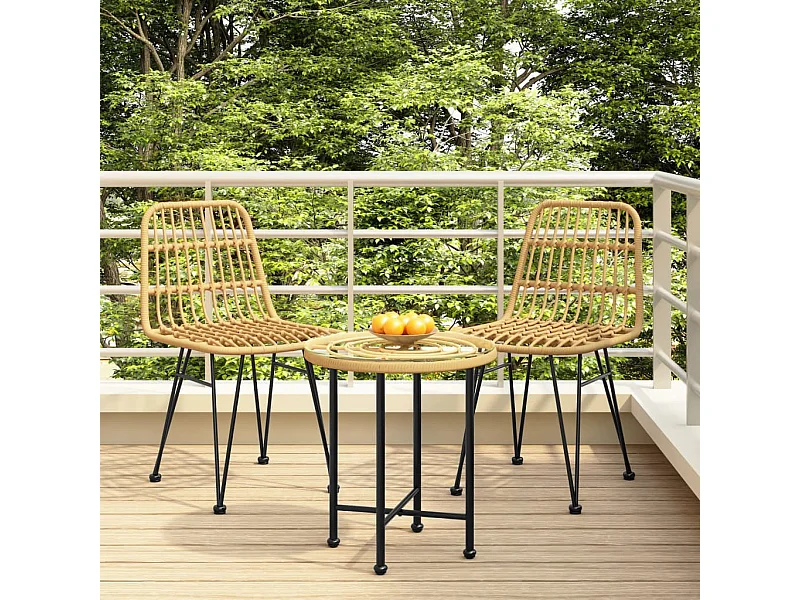 Chaises de jardin lot de 2 48x62x84 cm Résine tressée