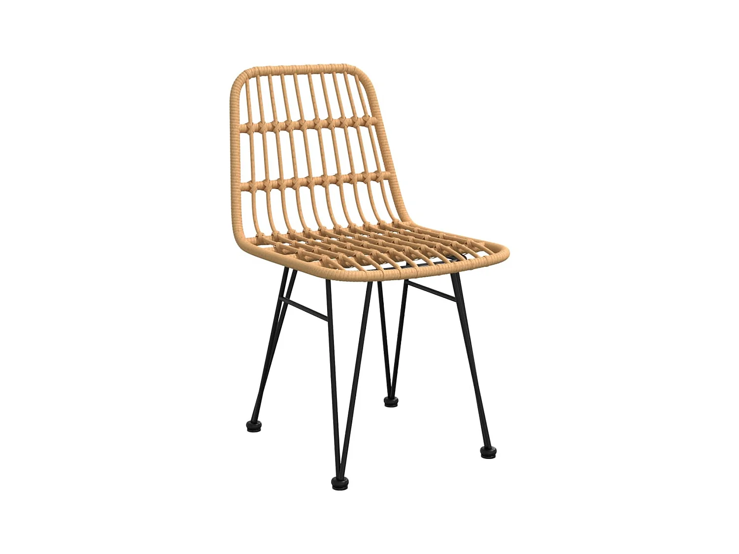 Chaises de jardin lot de 2 48x62x84 cm Résine tressée