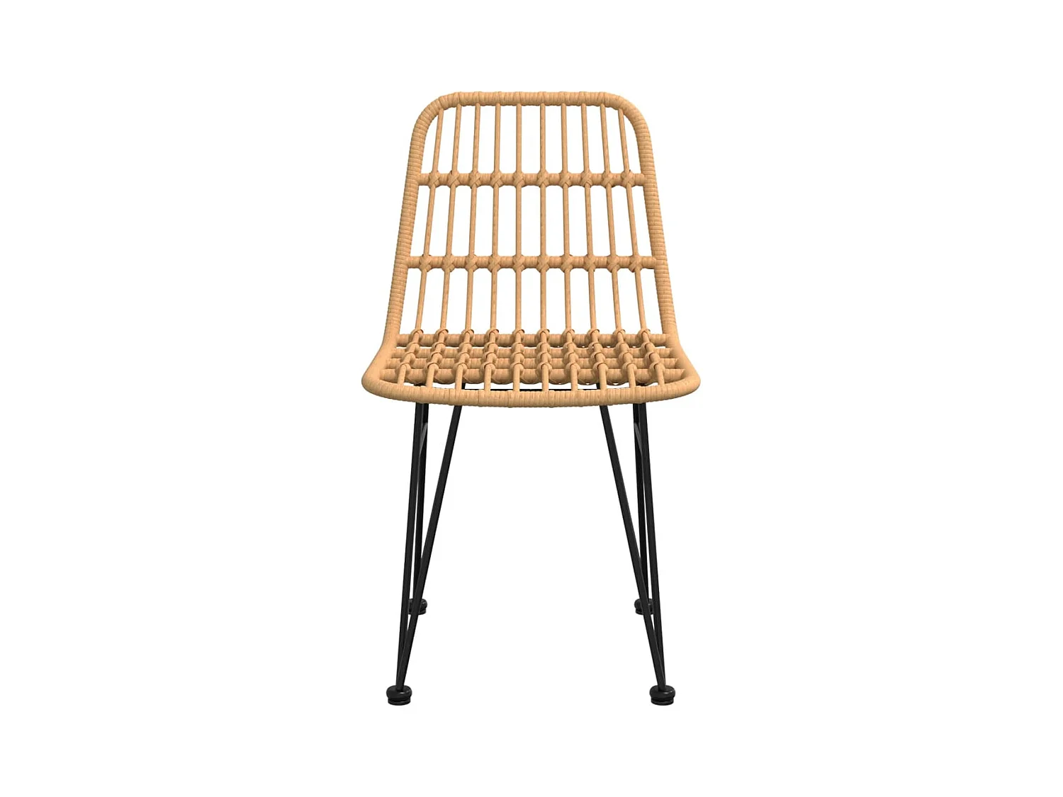 Chaises de jardin lot de 2 48x62x84 cm Résine tressée