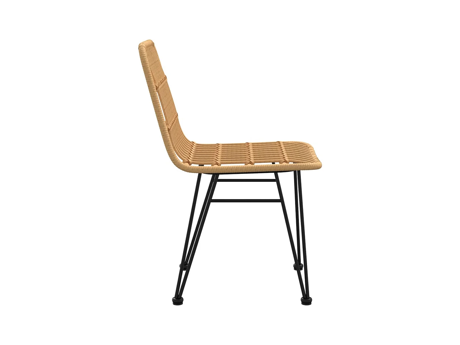 Chaises de jardin lot de 2 48x62x84 cm Résine tressée