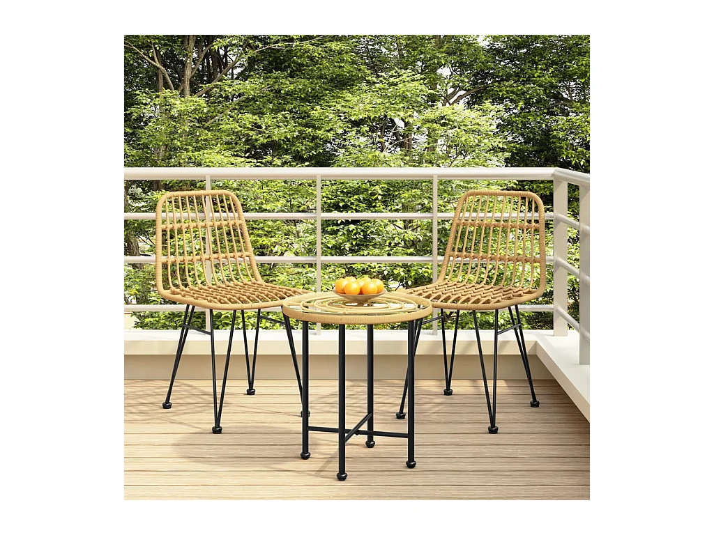 Chaises de jardin lot de 2 48x62x84 cm Résine tressée