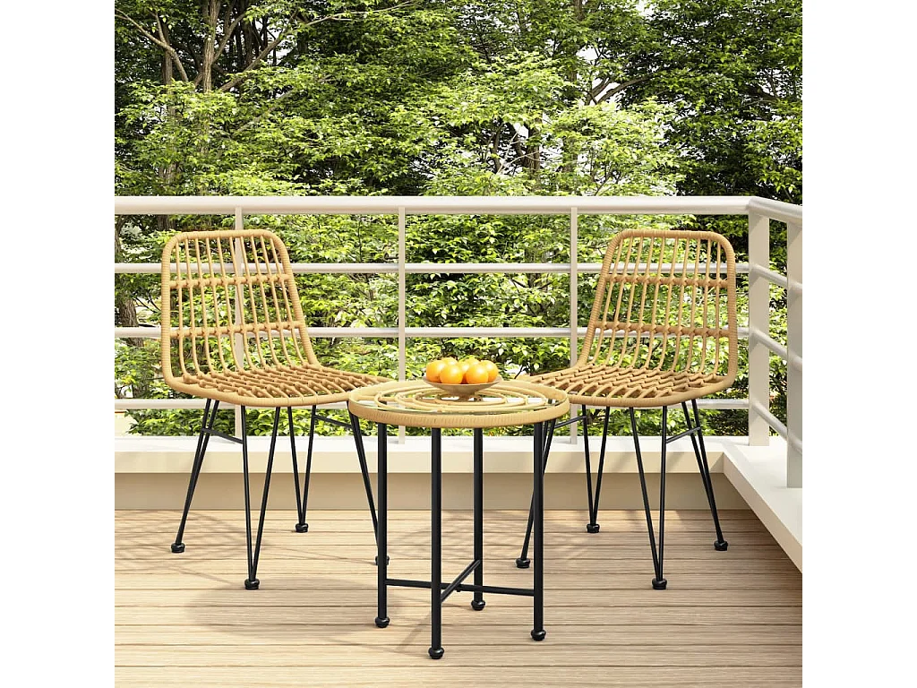 Chaises de jardin lot de 2 48x62x84 cm Résine tressée