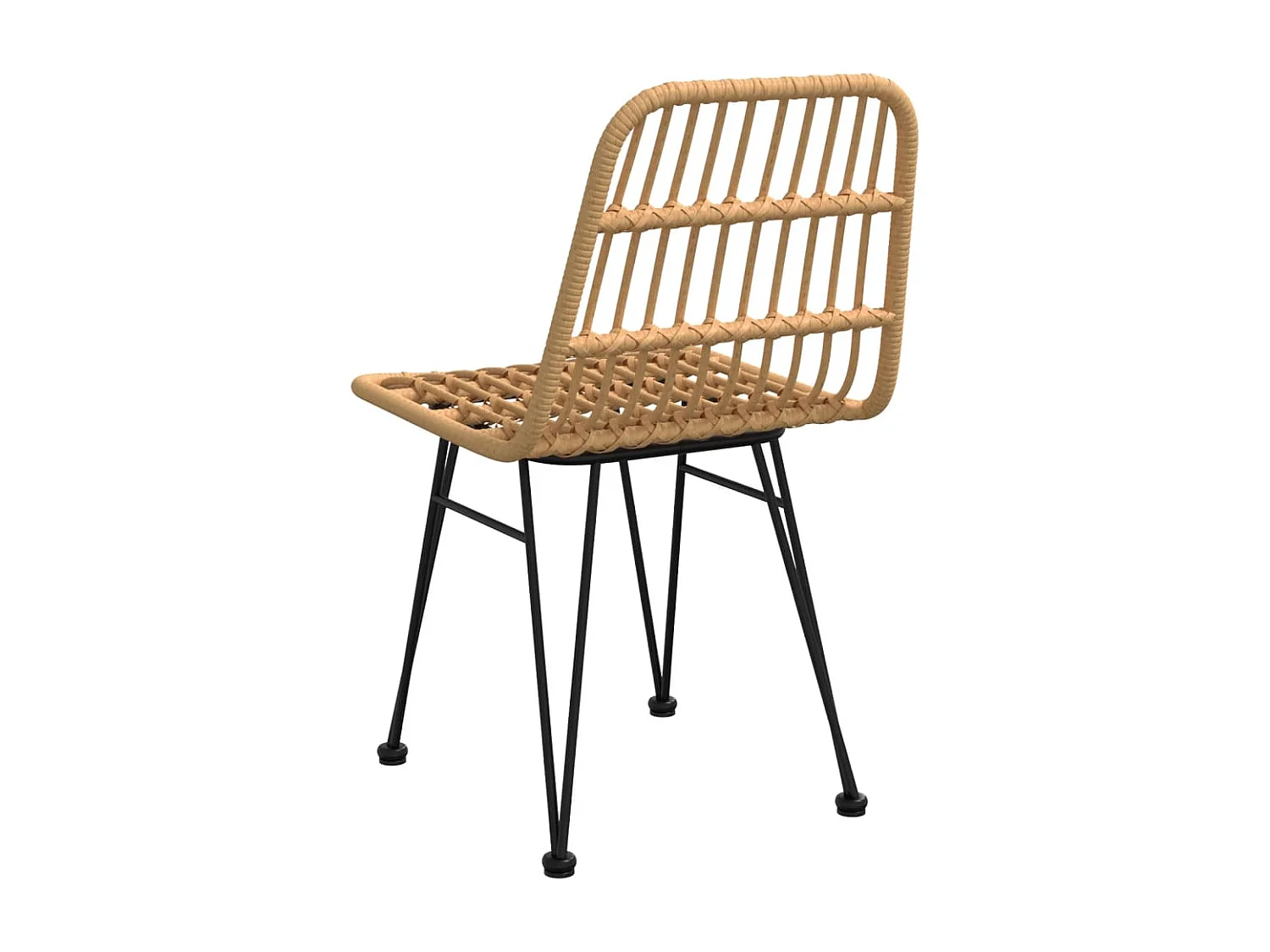 Chaises de jardin lot de 2 48x62x84 cm Résine tressée