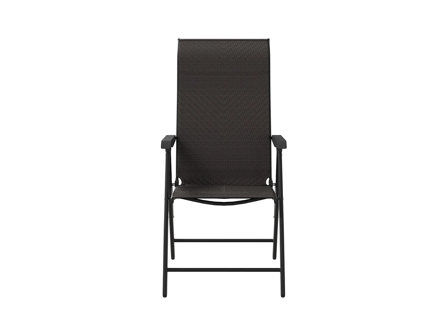 Chaises pliables jardin lot de 2 couleur café noir poly rotin