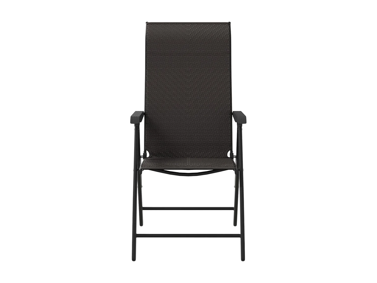 Chaises pliables jardin lot de 2 couleur café noir poly rotin