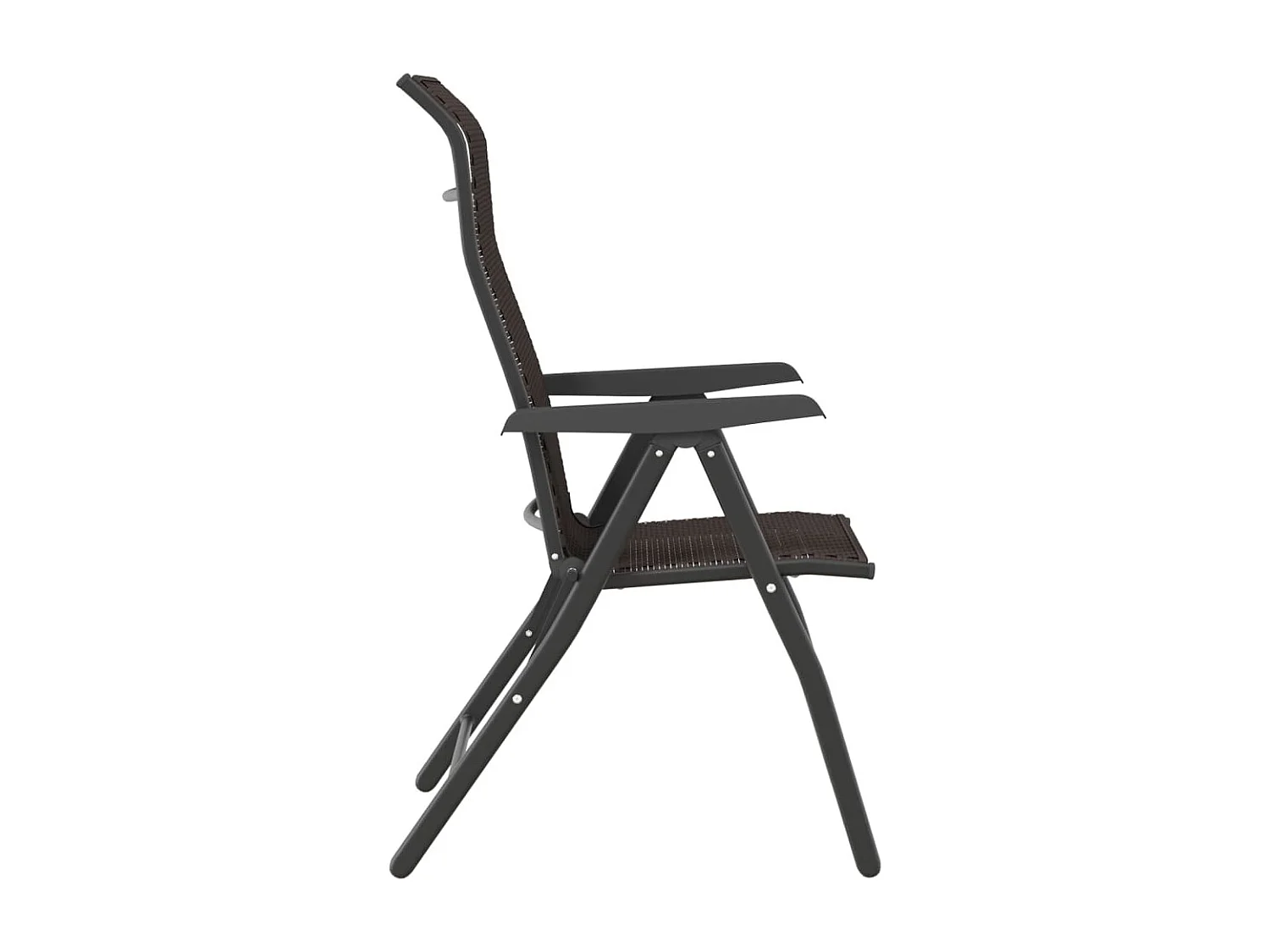 Chaises pliables jardin lot de 2 couleur café noir poly rotin