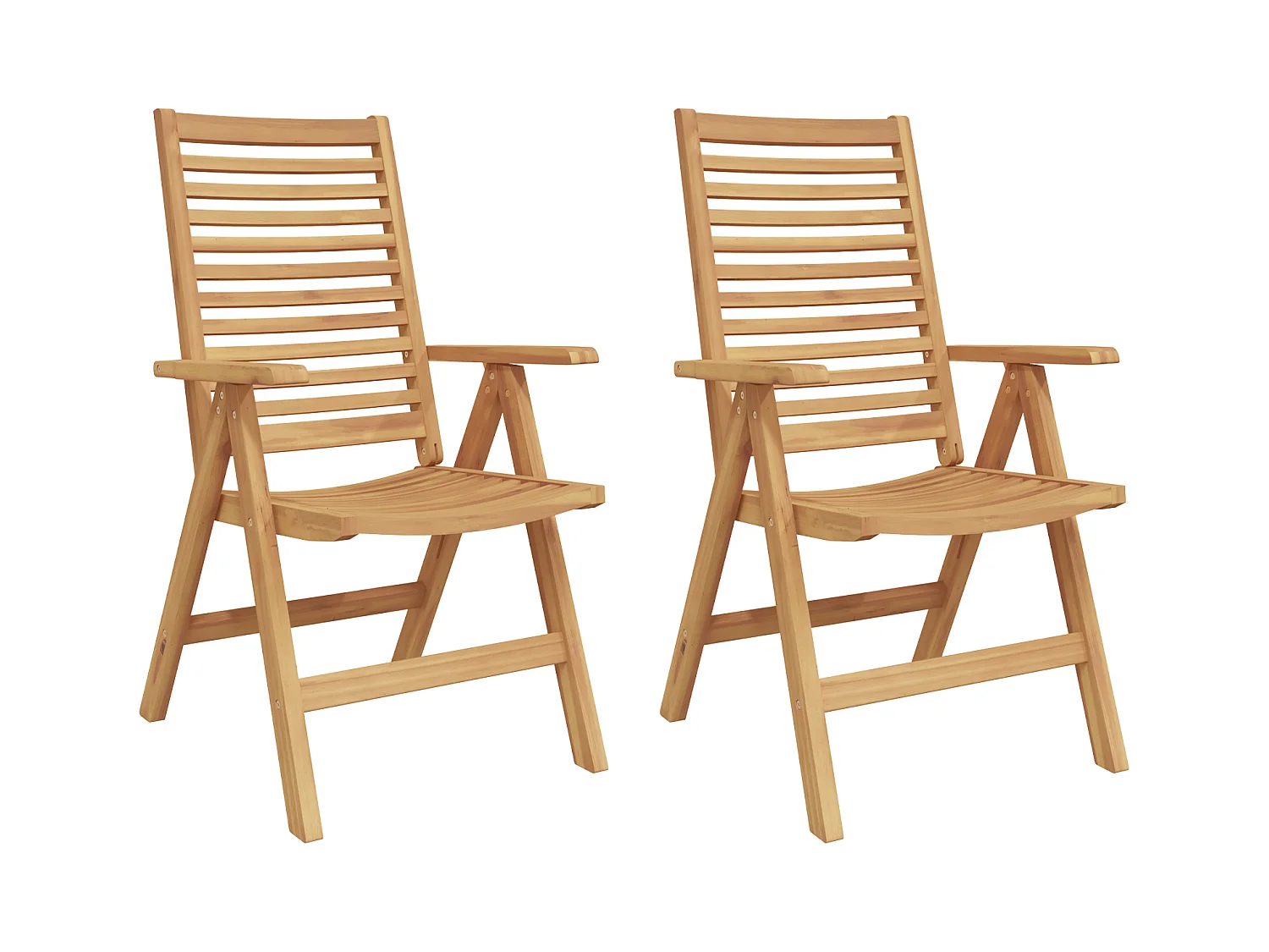 Chaises de jardin 2 pièces en teck