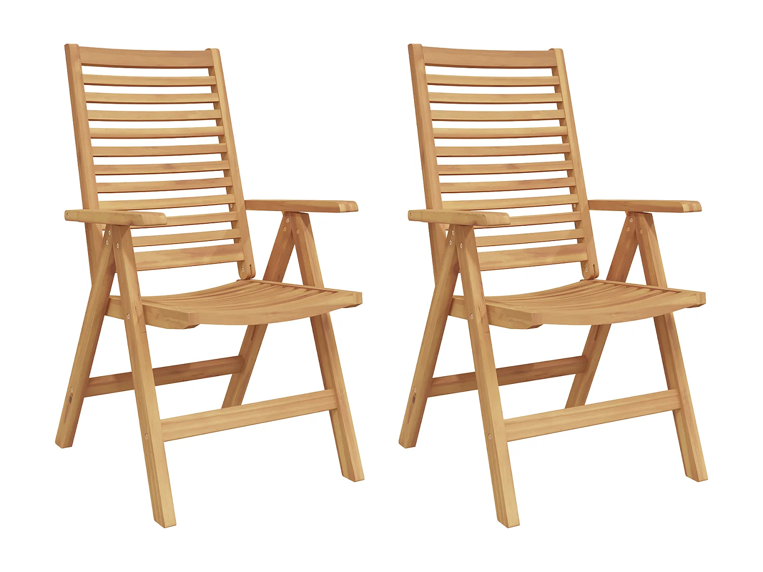 Chaises de jardin 2 pièces en teck