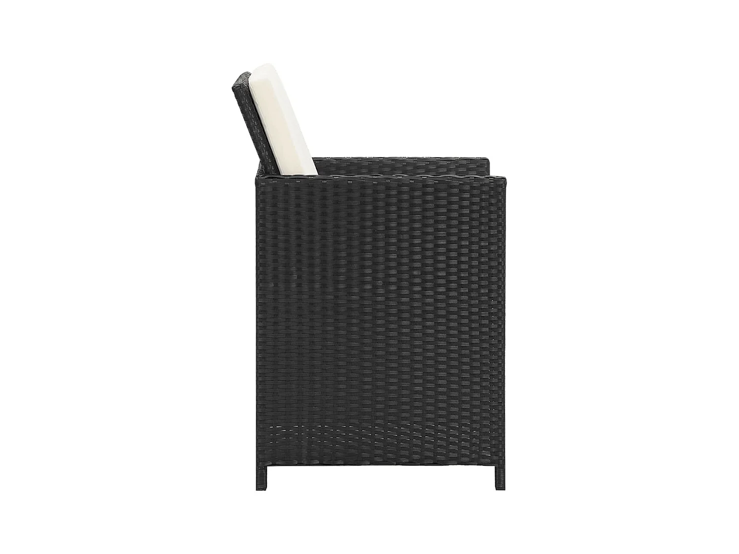 Chaises de jardin lot de 4 Résine tressée Noir