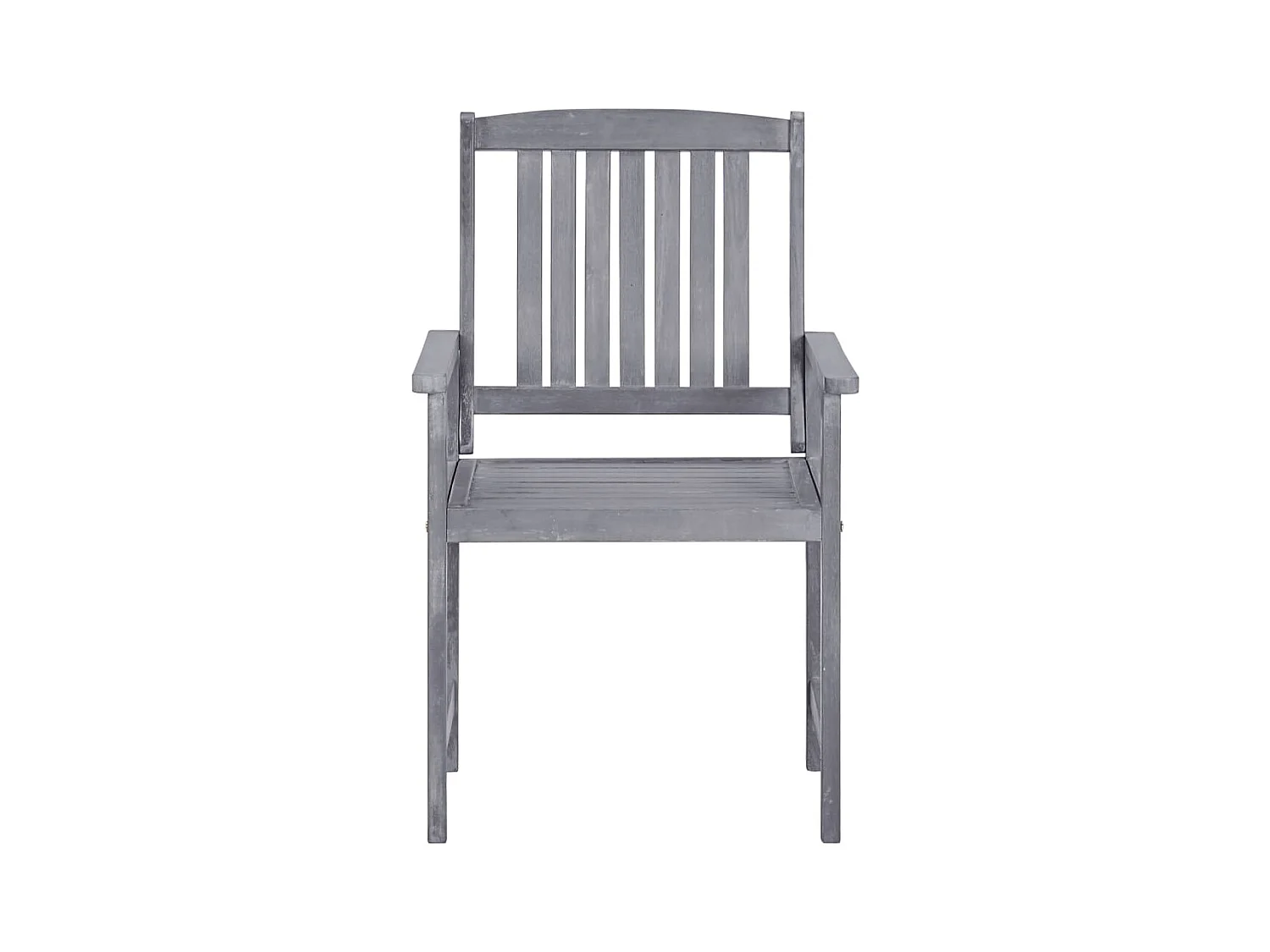 Gartenstühle 4er Set Massivholz Akazie Grau