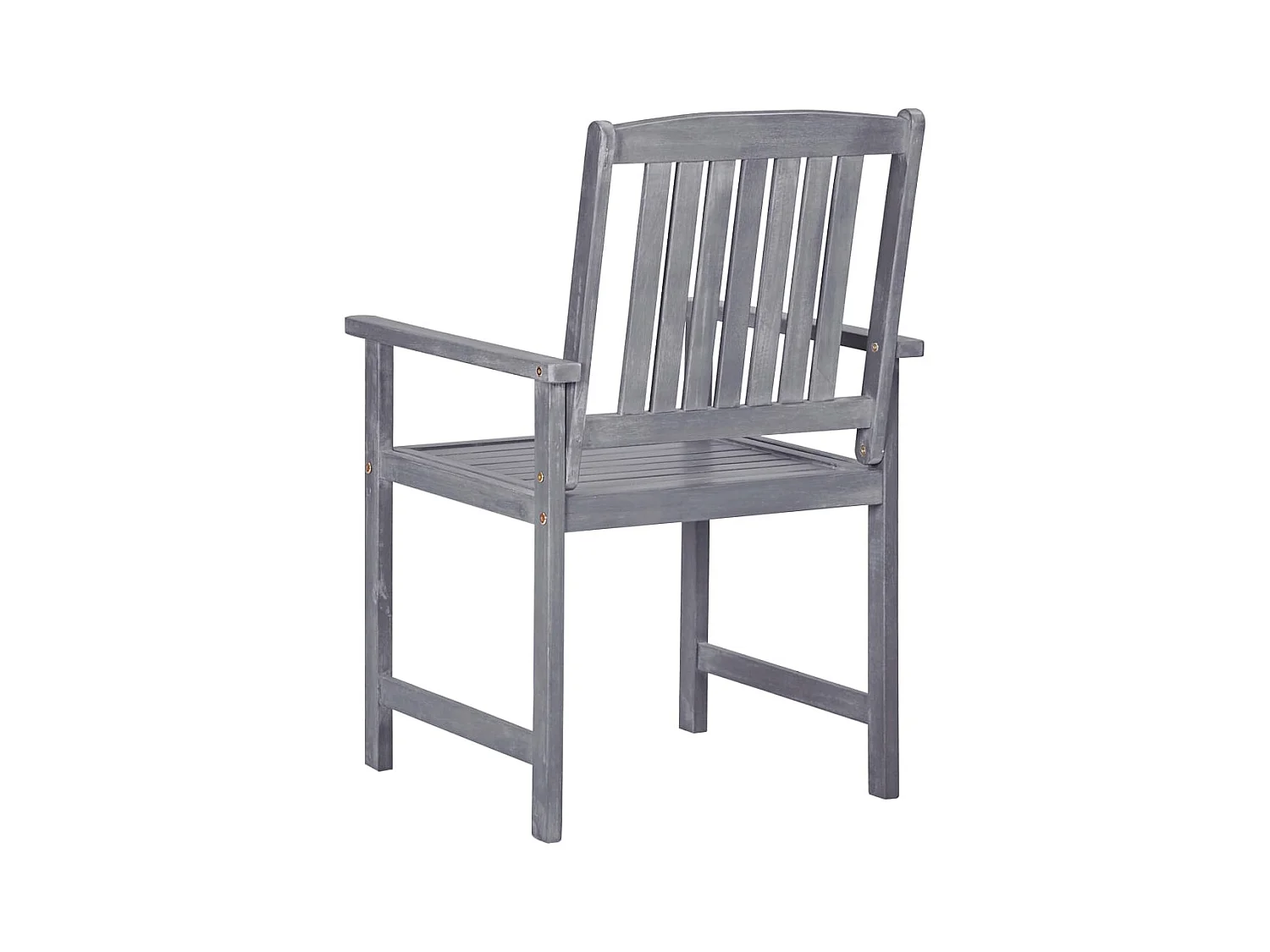 Set di 4 sedie da giardino in legno massello di acacia grigio