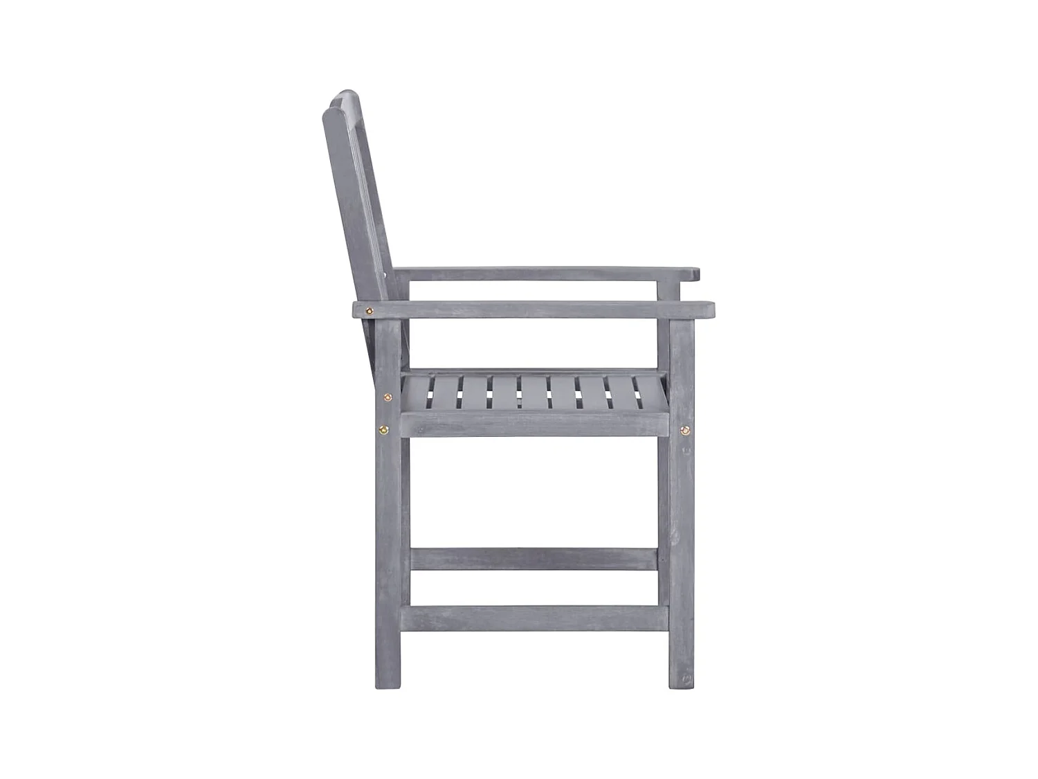 Set di 4 sedie da giardino in legno massello di acacia grigio