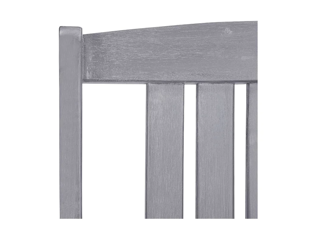 Set di 4 sedie da giardino in legno massello di acacia grigio
