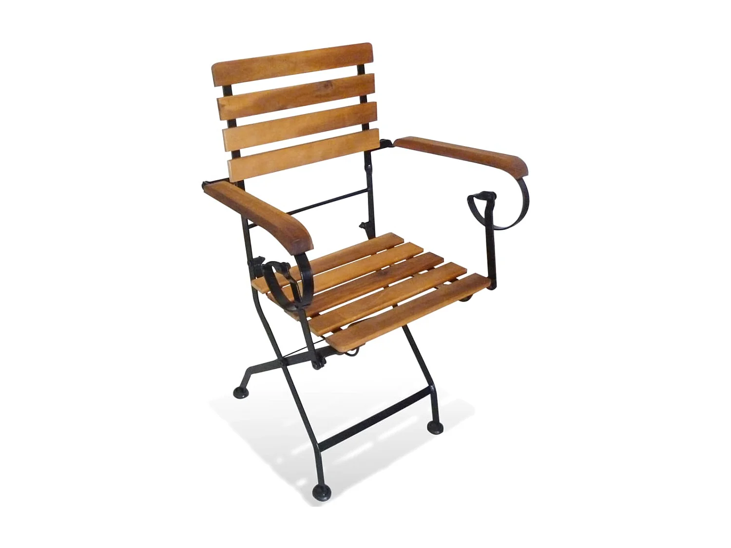 Chaises pliables de jardin lot de 2 Acier et bois acacia solide