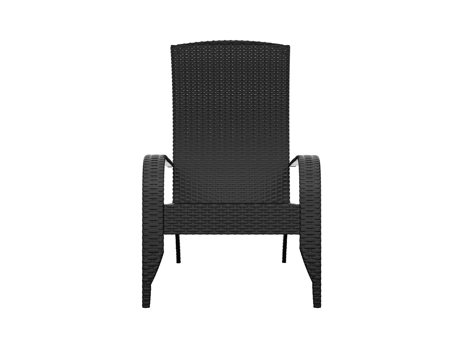 Adirondack Tuinstoel Zwart Hars Wicker