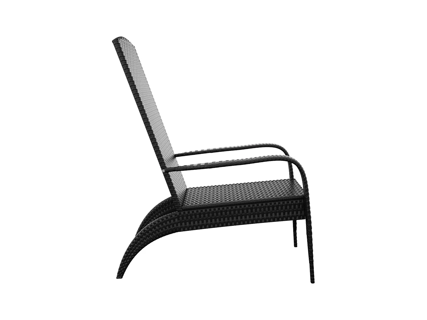 Adirondack Tuinstoel Zwart Hars Wicker