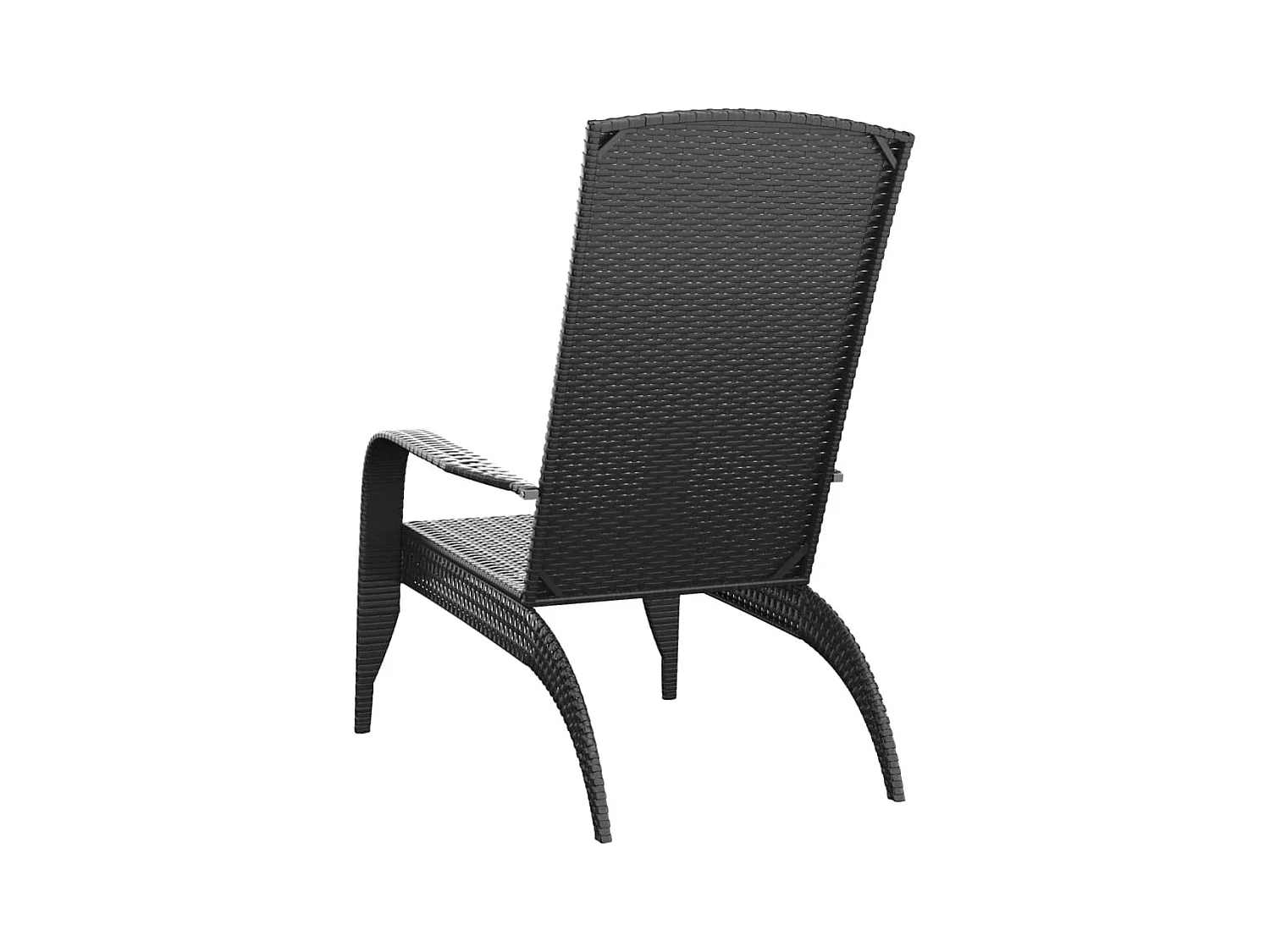 Adirondack Tuinstoel Zwart Hars Wicker