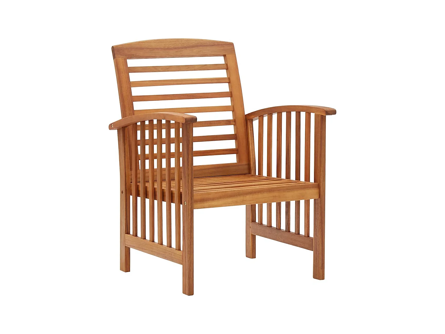 Set di 2 sedie da giardino in legno massello di acacia