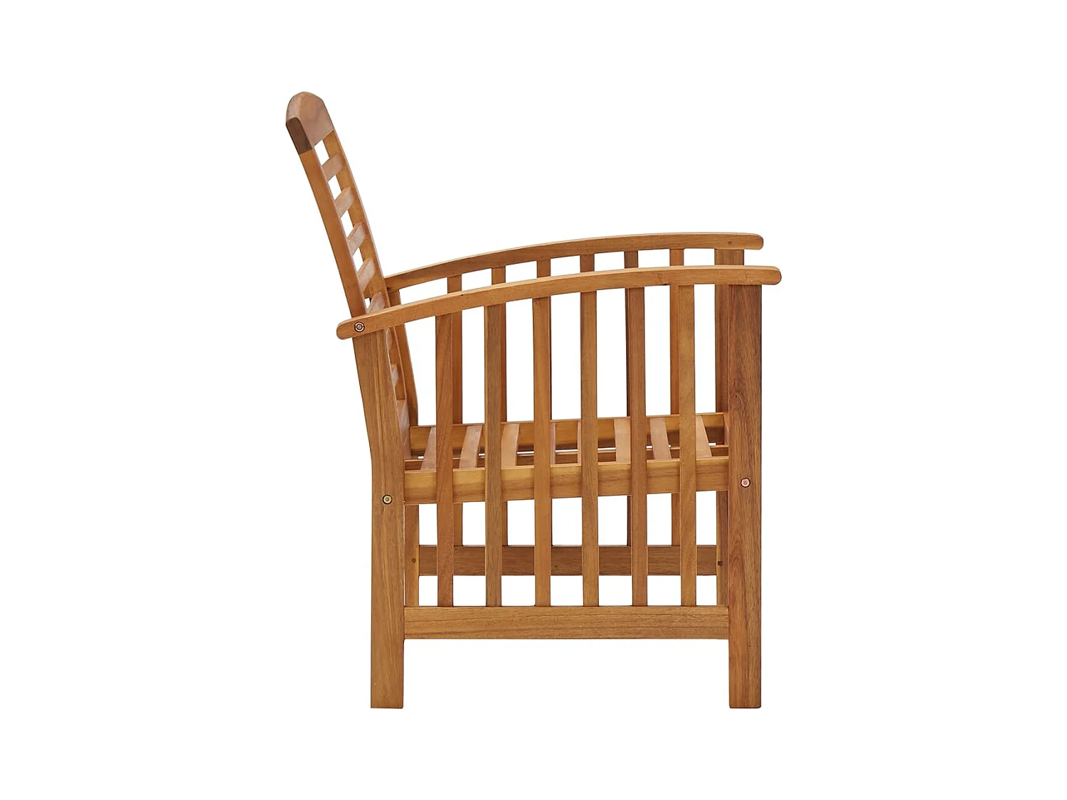 Set di 2 sedie da giardino in legno massello di acacia