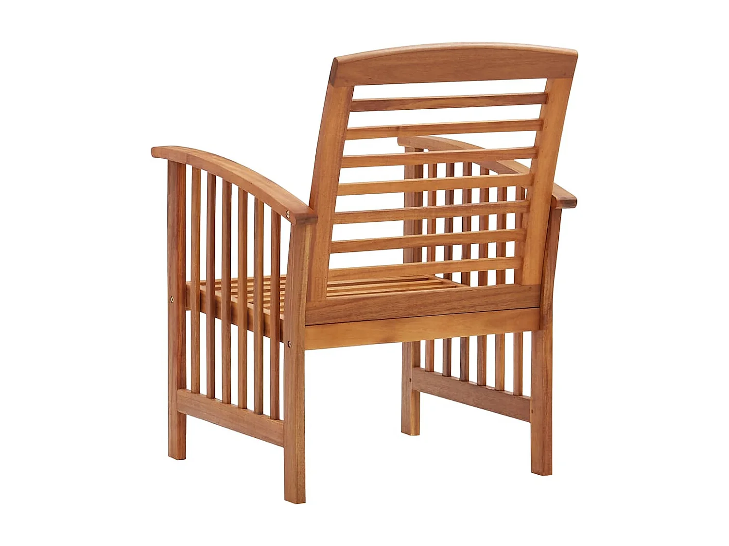 Set di 2 sedie da giardino in legno massello di acacia