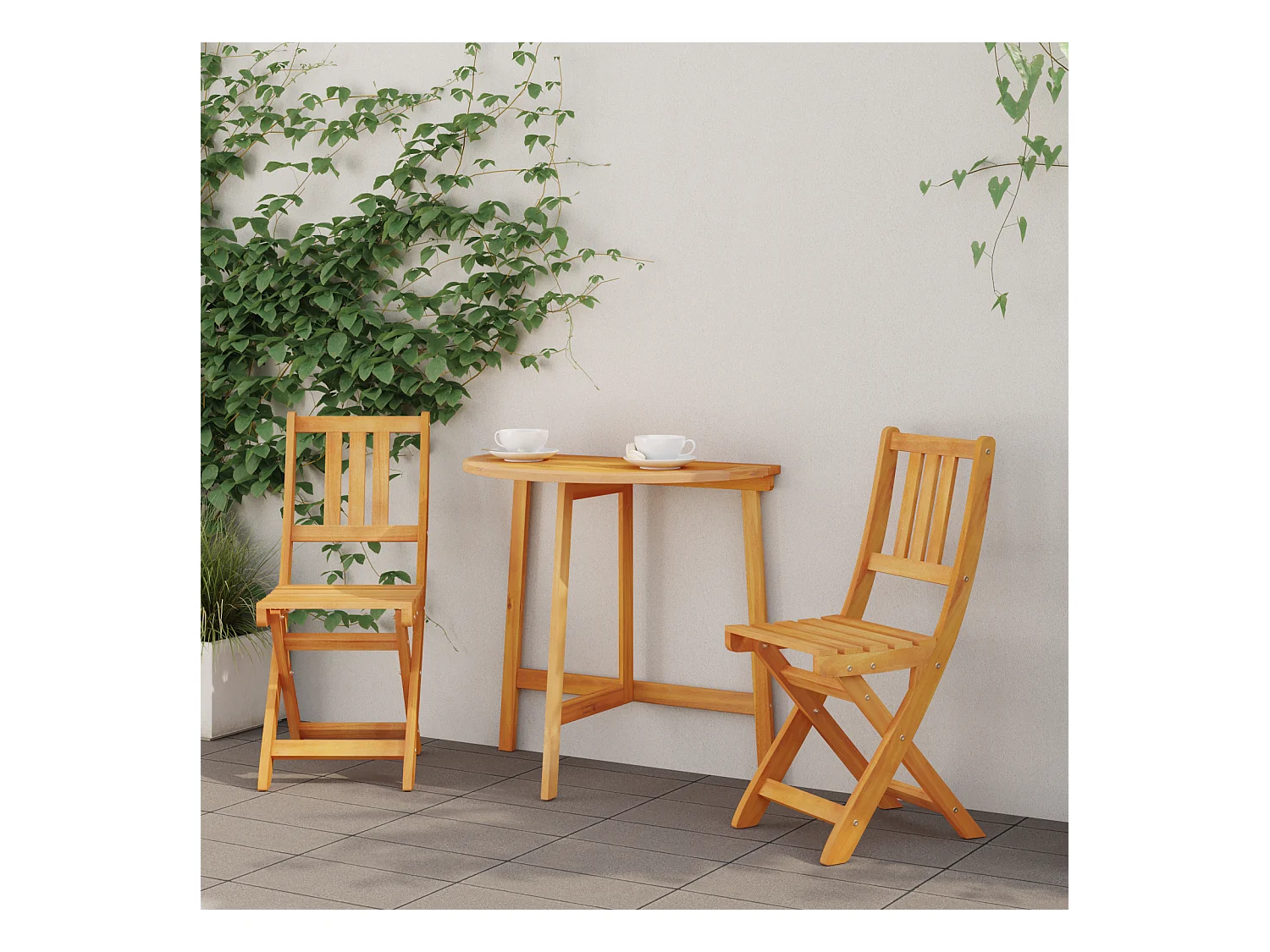 Chaises de jardin 2 pcs 36x46x85 cm Bois massif Acacia