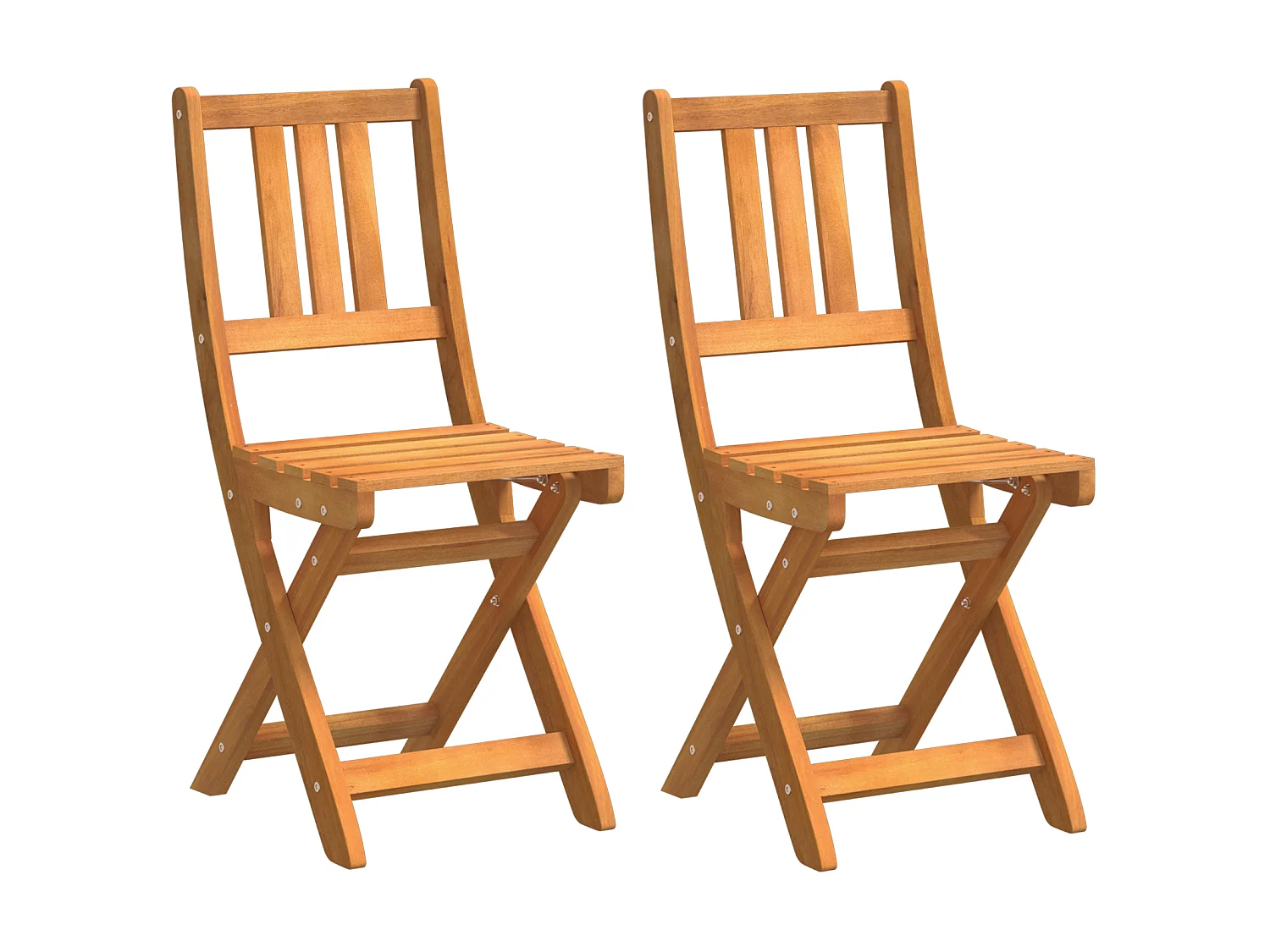 Chaises de jardin 2 pcs 36x46x85 cm Bois massif Acacia