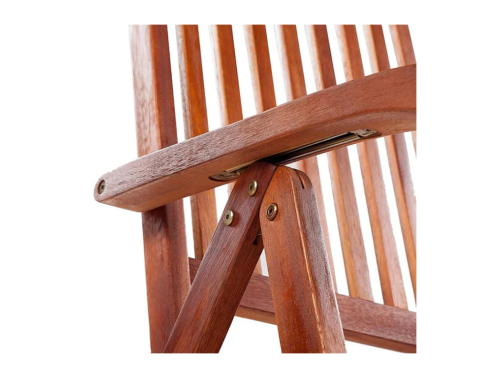 Chaises pliables de jardin lot de 2 Bois solide d'acacia Marron