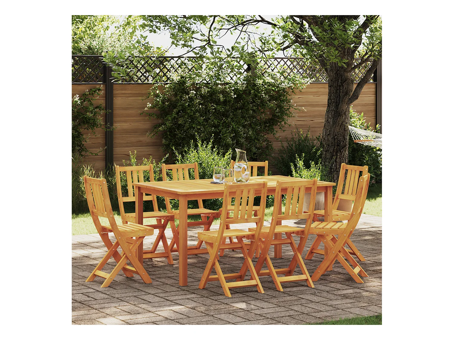 Chaises de jardin pliantes 8 pcs 36x46x86 cm Bois d'acacia massif