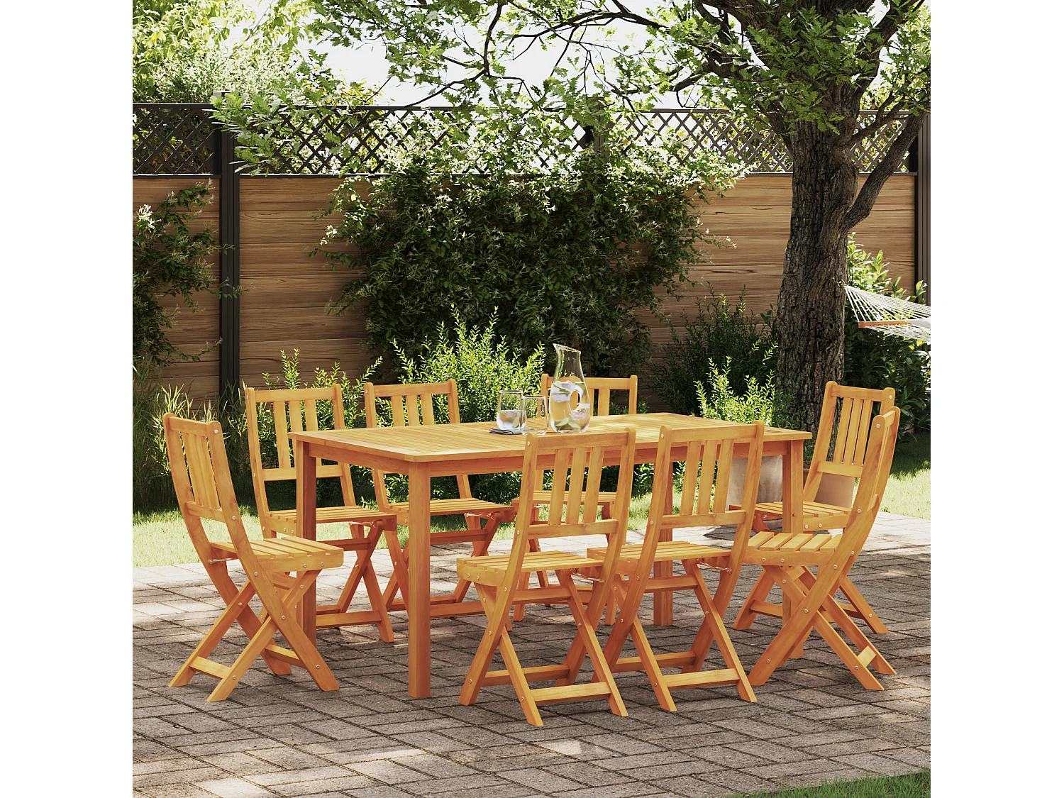 Chaises de jardin pliantes 8 pcs 36x46x86 cm Bois d'acacia massif