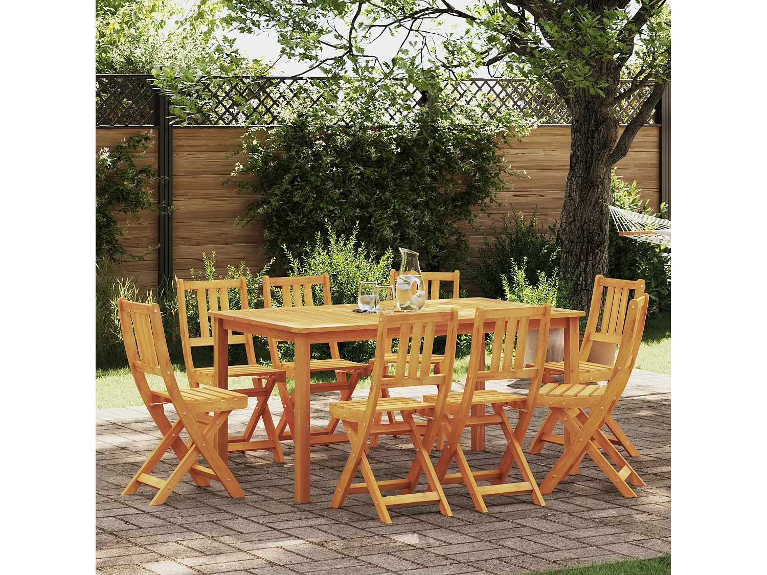 Chaises de jardin pliantes 8 pcs 36x46x86 cm Bois d'acacia massif