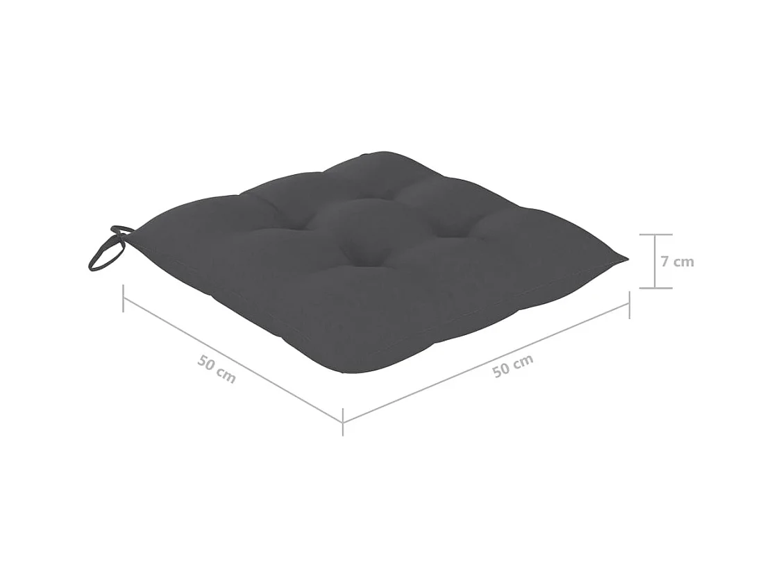 Juego de 8 sillas y cojines de jardín de madera maciza de acacia gris